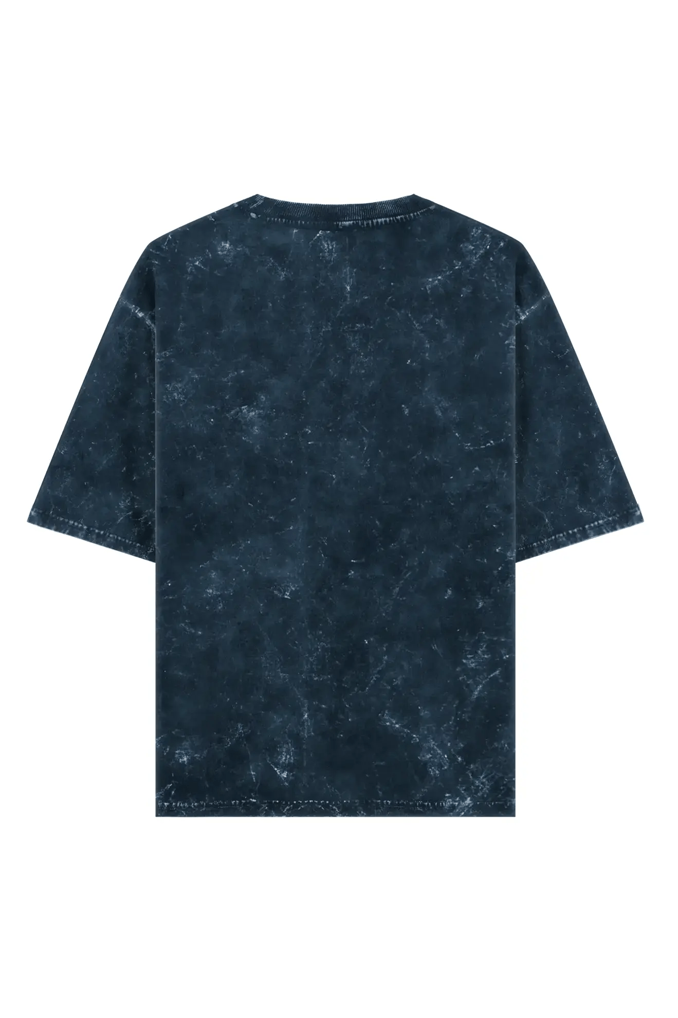 Acid Wash: Navy Blue Ghostreet Oversized Tshirt - GHOSTREET