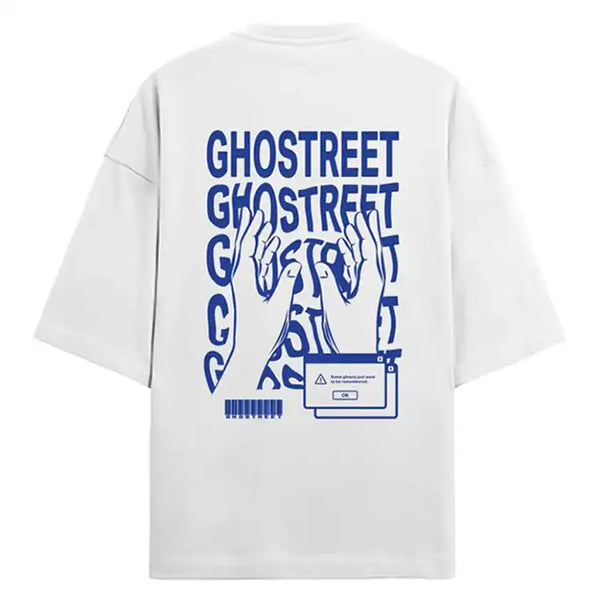 Unisex-Blue-Ghost-Oversized-T-shirt-GHOSTREET-back
