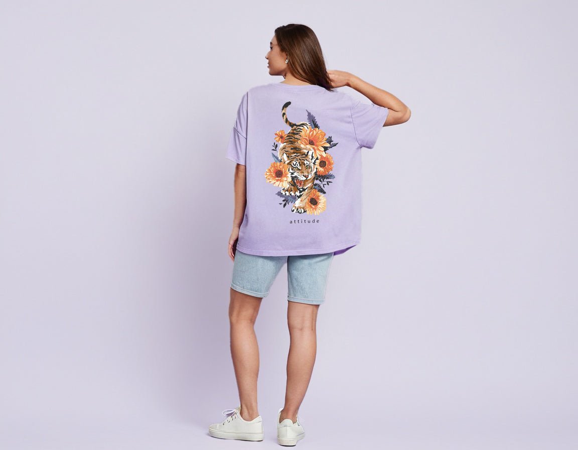 Unisex Terry Oversized Tiger Ghostreet Tshirt - GHOSTREET