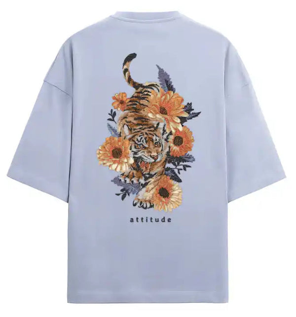 Unisex Terry Oversized Tiger Ghostreet Tshirt - GHOSTREET