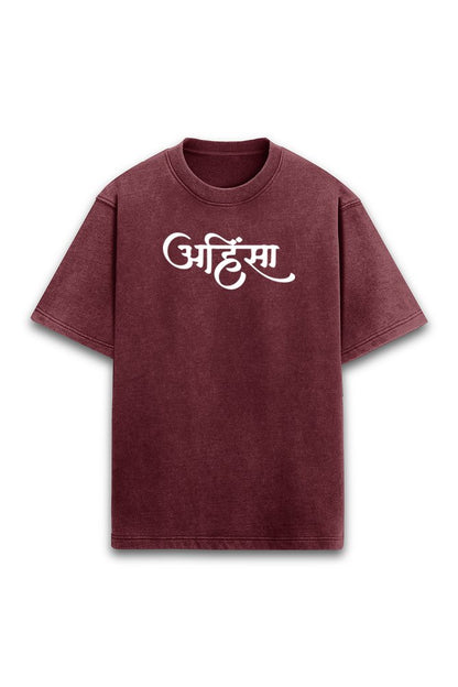 Acid Wash: Ahinsa Ghostreet Oversized Tshirt - GHOSTREET 