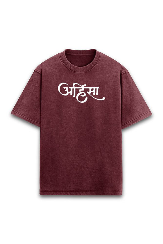 Acid Wash: Ahinsa Ghostreet Oversized Tshirt - GHOSTREET 