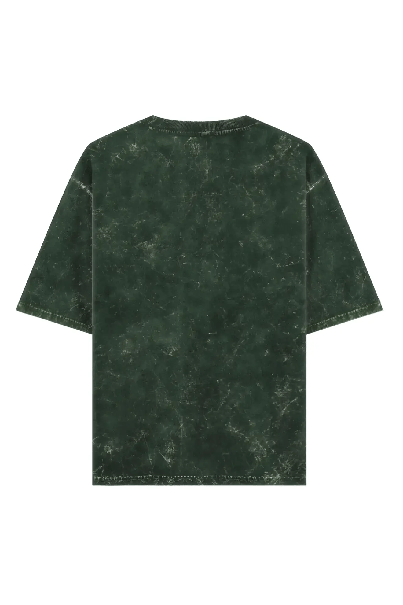 Acid Wash: Olive Green Attitude Oversized Tshirt - GHOSTREET 