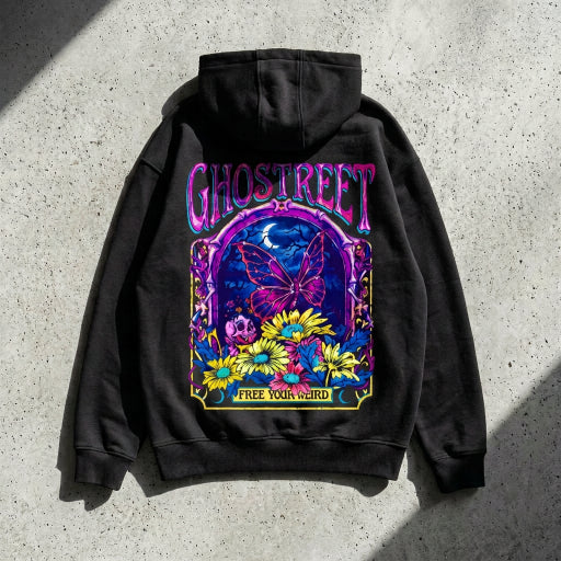 Ghostreet Butterfly Unisex Oversized Hoodie