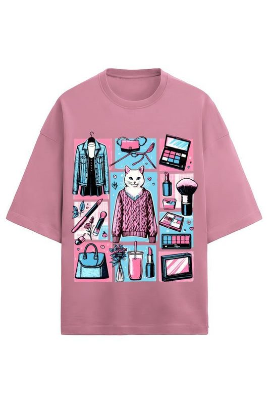 Cat Oversized T-shirt - GHOSTREET 