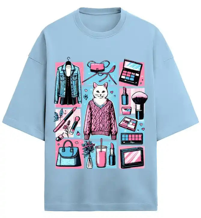 Cat Oversized T-shirt - GHOSTREET 