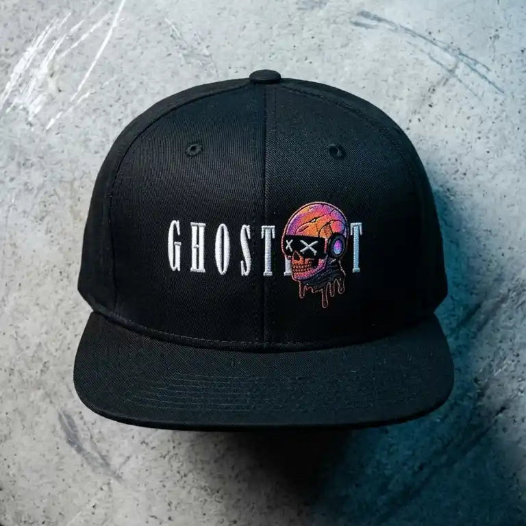 Cyber Ghostreet black snapback cap