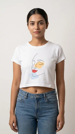 Face Crop Top - GHOSTREET-white — Photo 3