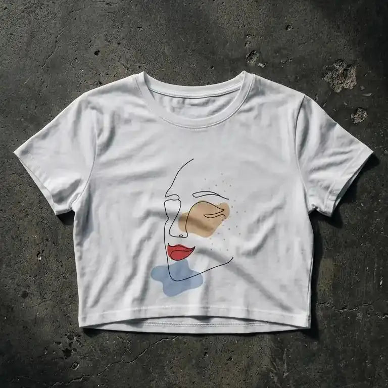 Face Crop Top - GHOSTREET  flat