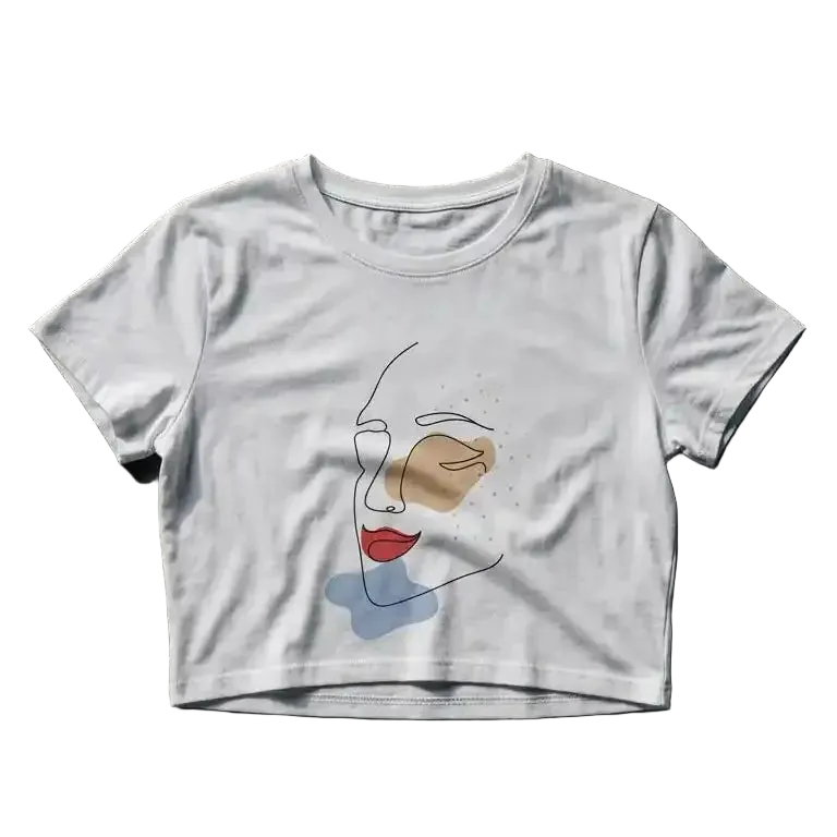 Face Crop Top - GHOSTREET  flat