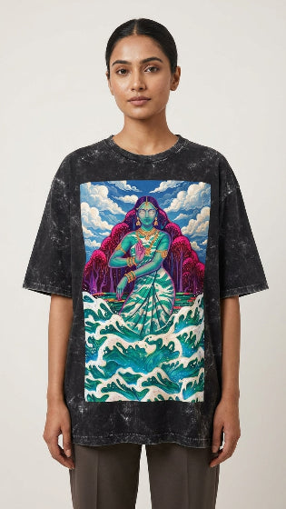 Unisex_Acid_Washed_Oversized_Mother_Nature_Graphic_Tee_Ghostreet_Female — Photo 8