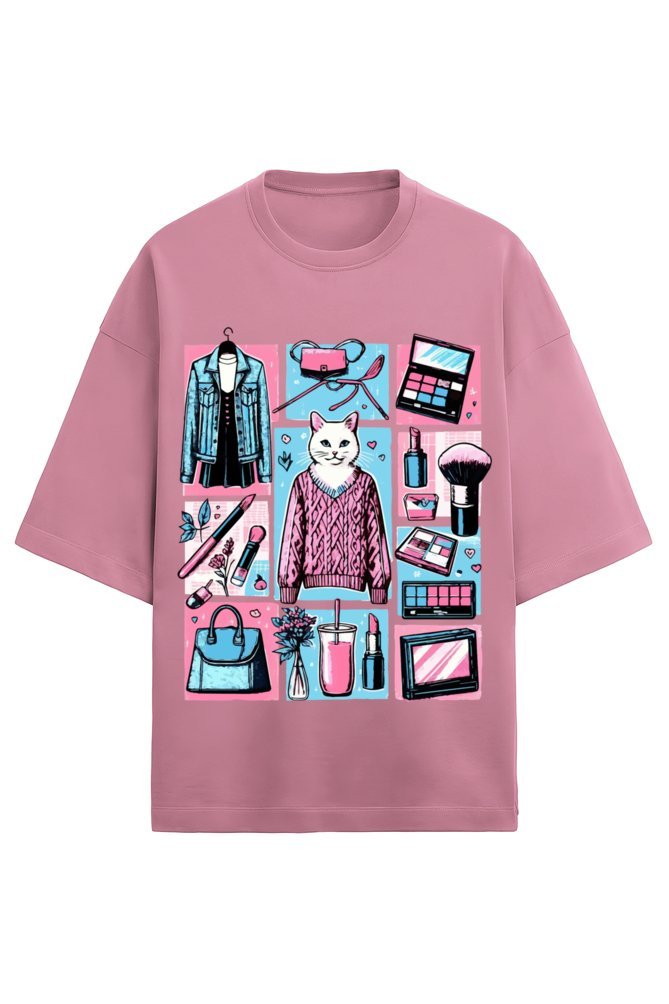 Cat Oversized T-shirt - GHOSTREET