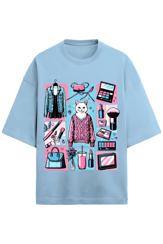 Cat Oversized T-shirt - GHOSTREET