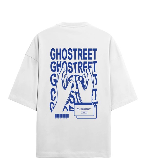 Unisex Blue Ghost Oversized T-shirt - GHOSTREET