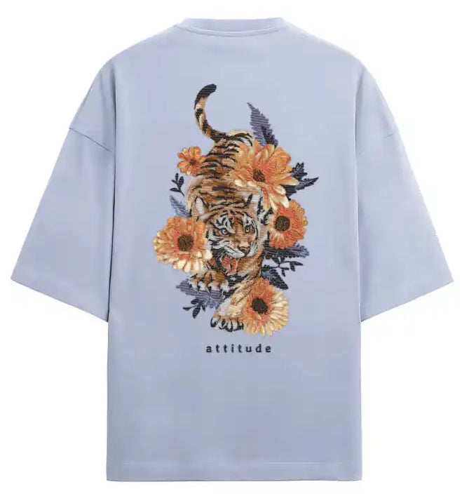 Unisex Terry Oversized Tiger Ghostreet Tshirt - GHOSTREET 