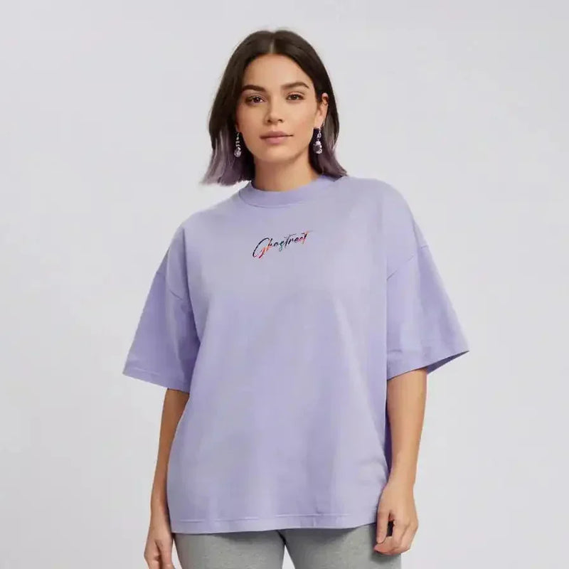 Unisex Terry Oversized Tiger Ghostreet T-shirt Front Female - GHOSTREET 