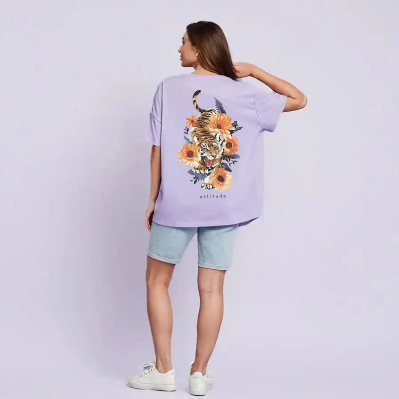 Unisex Terry Oversized Tiger Ghostreet Tshirt - GHOSTREET 